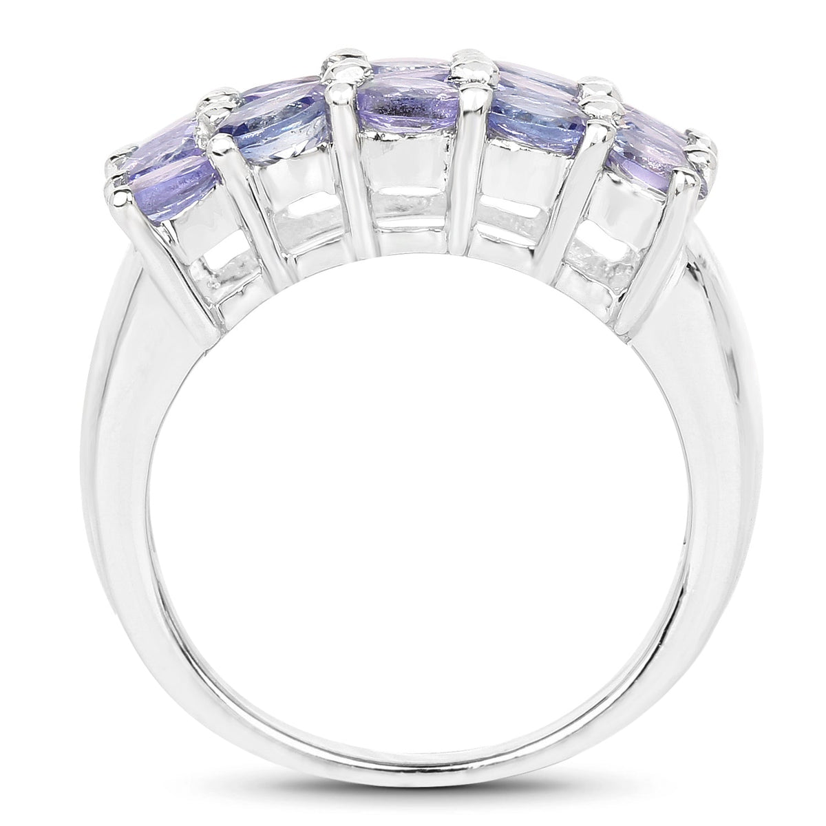 Anillo de plata esterlina 925 con tanzanita genuina de 2.55 quilates