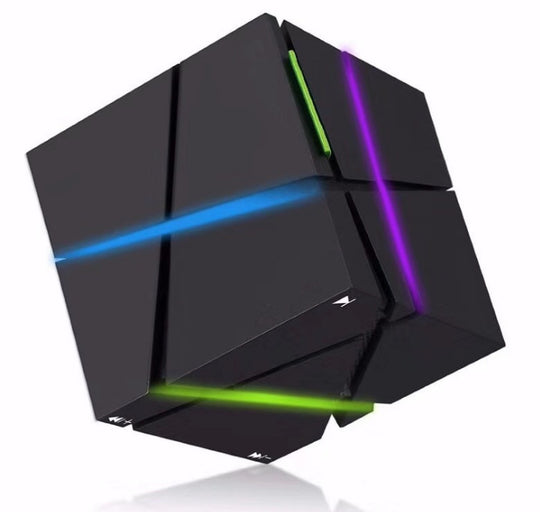 Modern Rubik's Cube Bluetooth Speaker with Colorful LED Lights