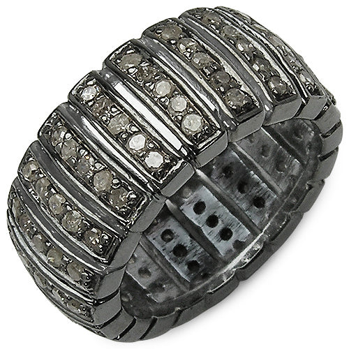Anillo de plata de ley .925 con diamante genuino TLB de 1,25 quilates