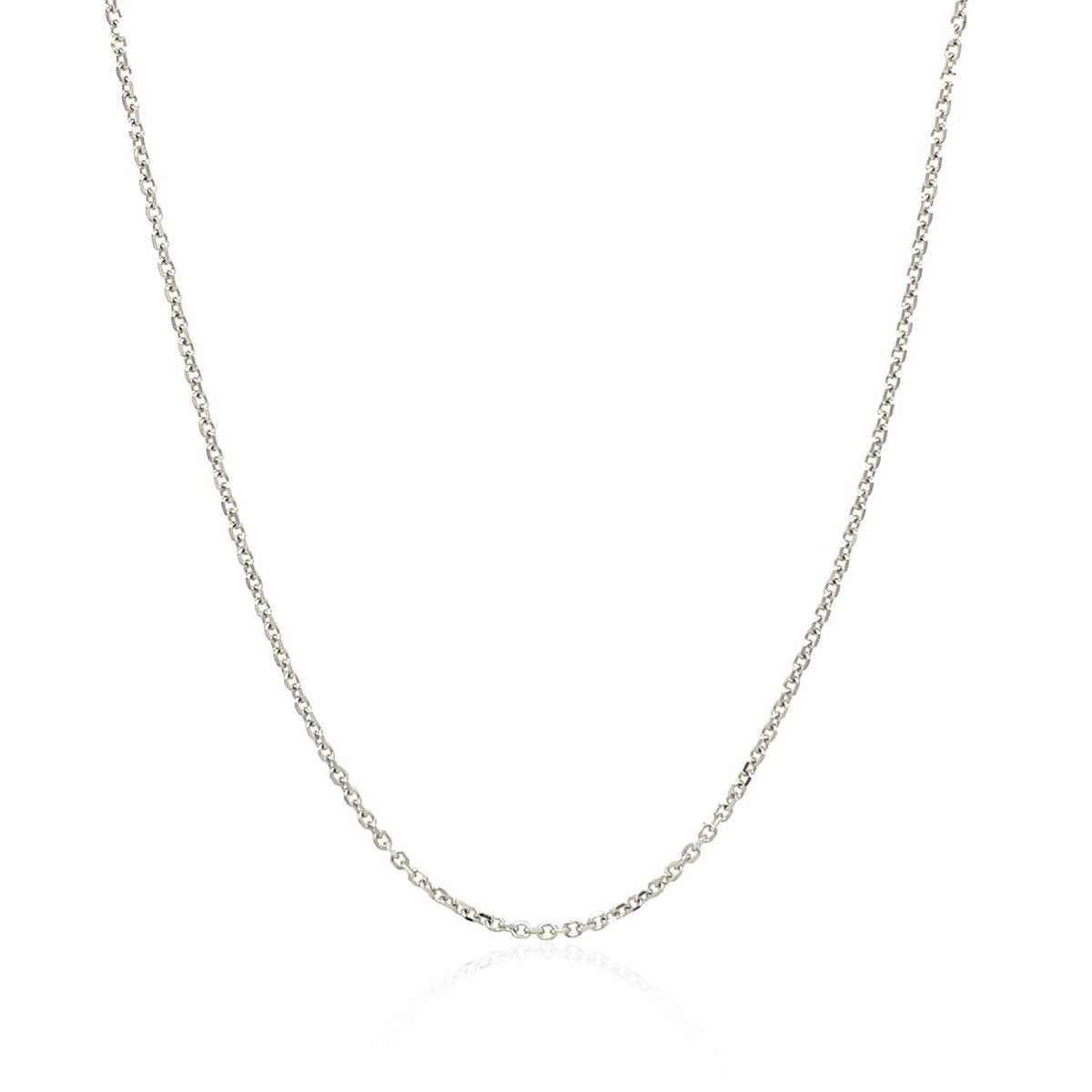 Cadena de oro blanco de 10 quilates, 1.1mm