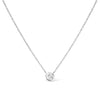 10K White Gold 1/10 Carat Round Brilliant-Cut Diamond Modern Bezel-Set Solitaire 16