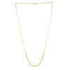 14k Yellow Gold Bead Paperclip Necklace