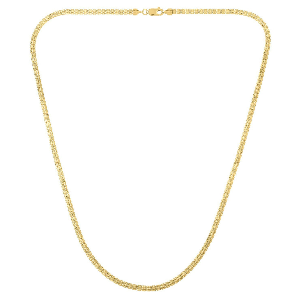 Cadena Ice Barrel en Oro Amarillo de 14k (3.10 mm)