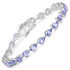 9.25 Carat Genuine Tanzanite .925 Sterling Silver Bracelet