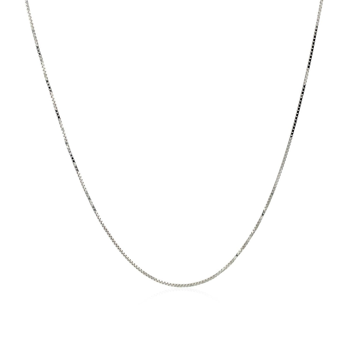 Cadena de eslabones ajustable de oro blanco de 14k y 0,6 mm
