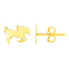 Pendientes de Caballo de Oro Amarillo de 14K