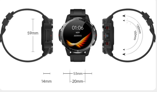 LOKMAT APPLLP 7 - Advanced Android OS Smartwatch - Dual CPU System - Built-in Camera - 4G, GPS, Wi-Fi, and Bluetooth