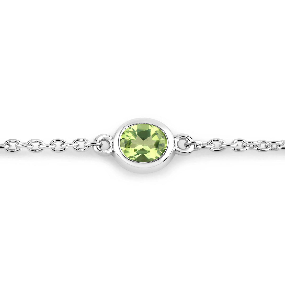 1.75 Carat Genuine Peridot .925 Sterling Silver Bracelet - image 2 of 12