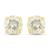 1.24 Carat Genuine LB Diamond 14K Yellow Gold Earrings