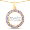 0.64 Carat Genuine Tanzanite .925 Sterling Silver Pendant