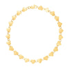 14k Yellow Gold 7 inch Mirrored Heart Chain Bracelet