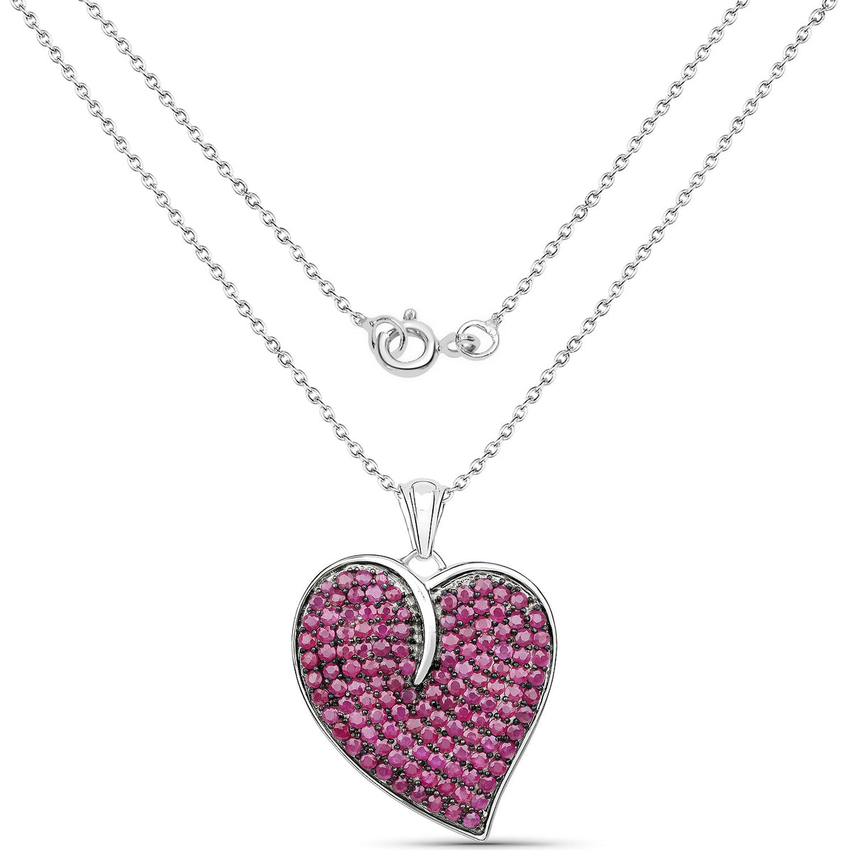 Colgante de plata esterlina .925 con rubí auténtico de 4.98 quilates