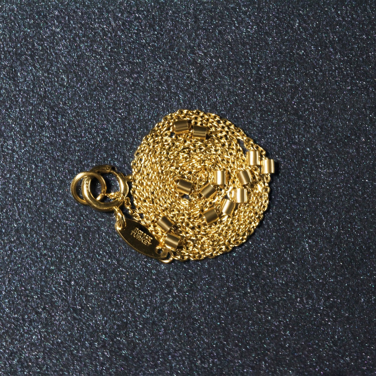 Cadena de eslabones de cuentas en oro amarillo de 14k (1,5 mm)