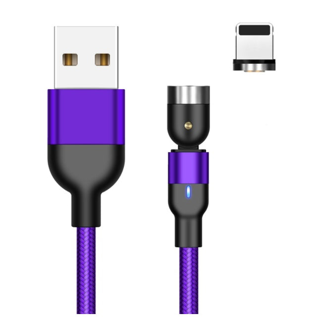 Essager 360° Magnetic Rotating Fast-Charge Cable – USB-C, Micro-USB & Lightning, LED Indicator