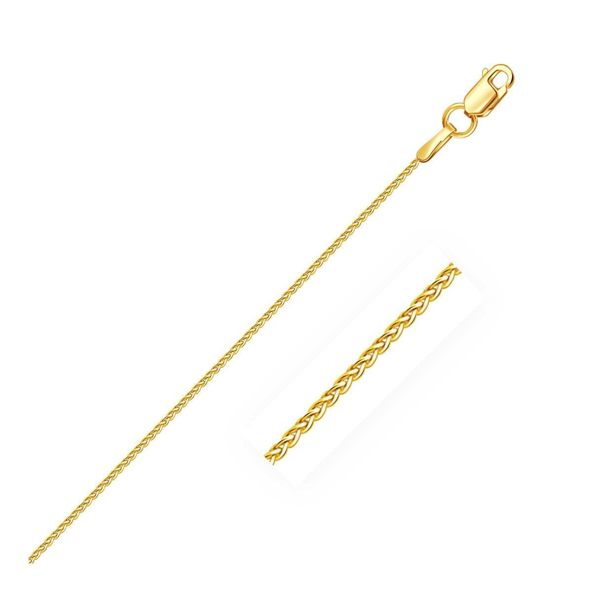 Cadena Trigo de Oro Amarillo de 10k y 1.0mm