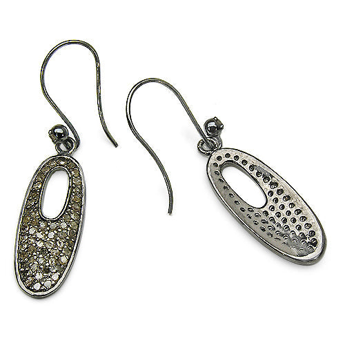 Pendientes de plata de ley .925 con diamante genuino de 1.20 quilates