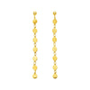 14k Yellow Gold Post Dangle Earrings with Polished Circles