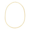 14k Yellow Gold High Polish The Textured Fancy Chain Necklace (4mm)