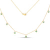 0.90 Carat Genuine Zambian Emerald 10K Yellow Gold Necklace
