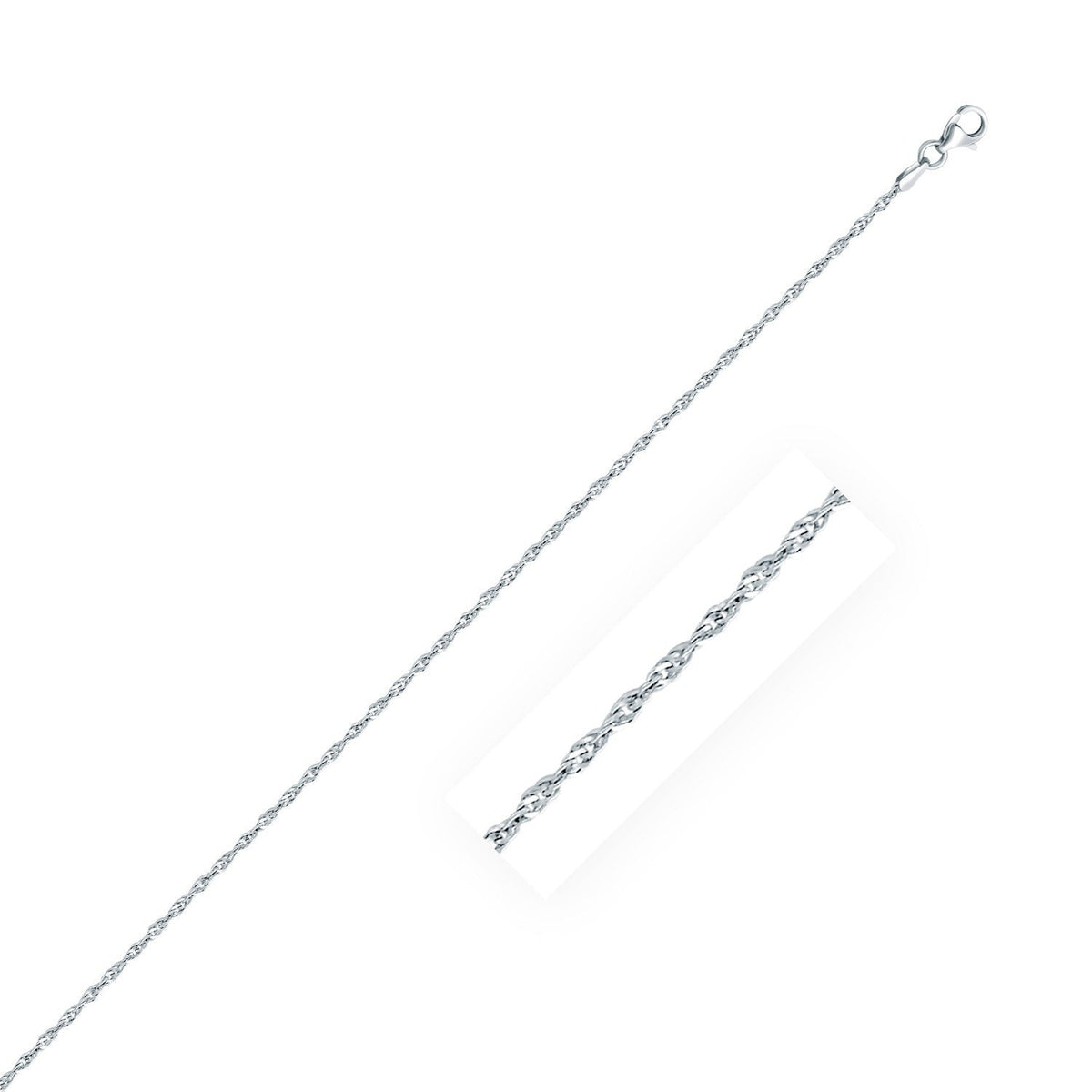 Cadena estilo Singapur de plata de ley de 2,0 mm