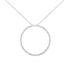 .925 Sterling Silver 4 cttw Prong Set, Round-Cut Diamond Open Circle Hoop 18