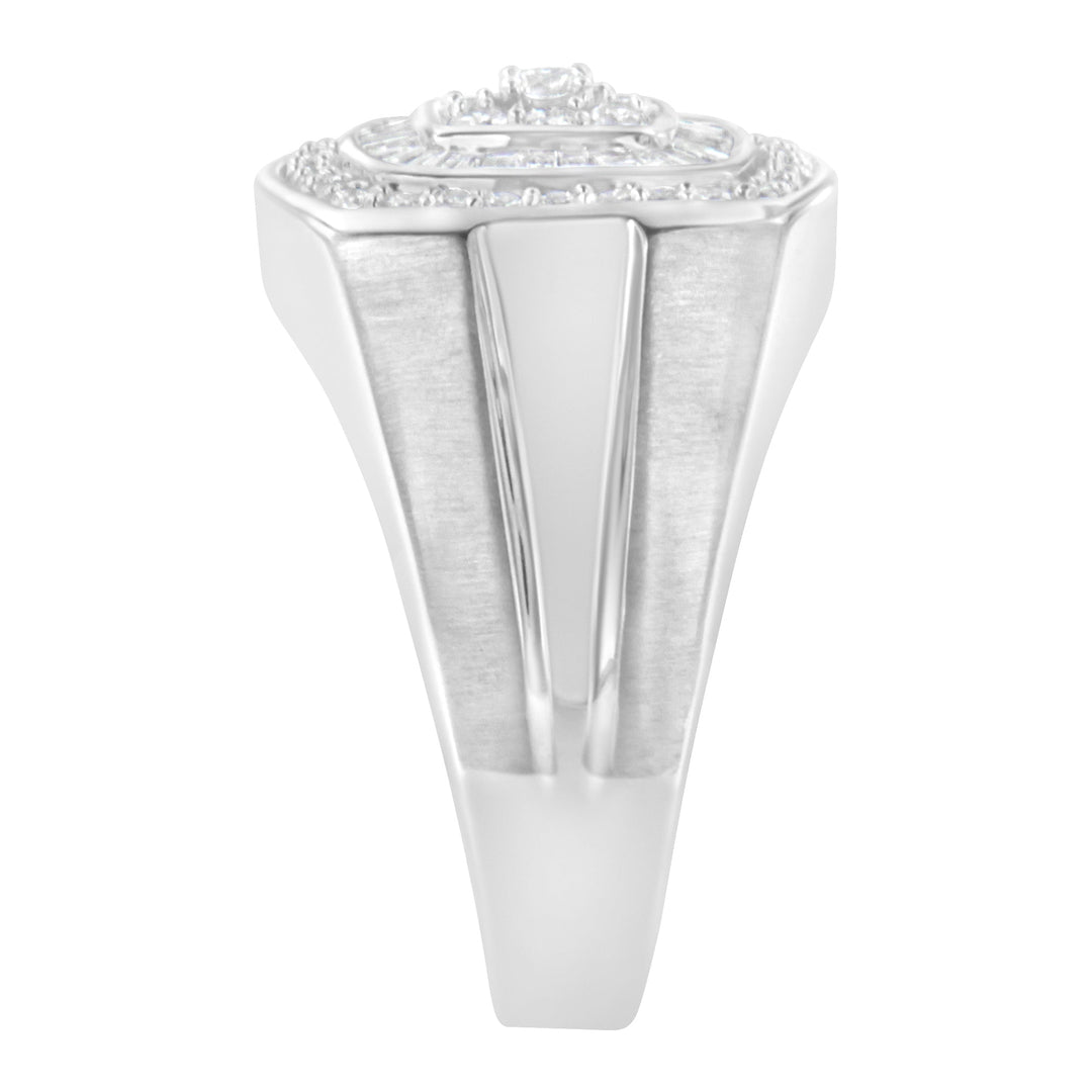 14K White Gold Men's Diamond Band Ring (1 cttw, H-I Color, SI1-SI2 Clarity)
