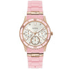 Guess Women's Pink Rose Gold Tone Multi-function