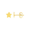 14k Yellow Gold Post Earrings with Stars