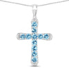 3.85 Carat Genuine Blue Topaz .925 Sterling Silver Pendant