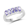 Anillo de plata de ley .925 con tanzanita genuina de 1,25 quilates