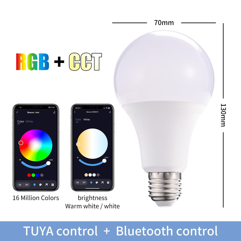 Intelligent Color LED Smart Light Bulb with TUYA App & Bluetooth Control