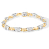 14K Two-Tone Gold 1.00 Cttw Princess-Cut Diamond Chain Link 7