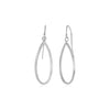14k White Gold Earrings with Polished Open Teardrop Dangles