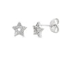 Natural .05ct Diamond Earrings 14KT White Gold