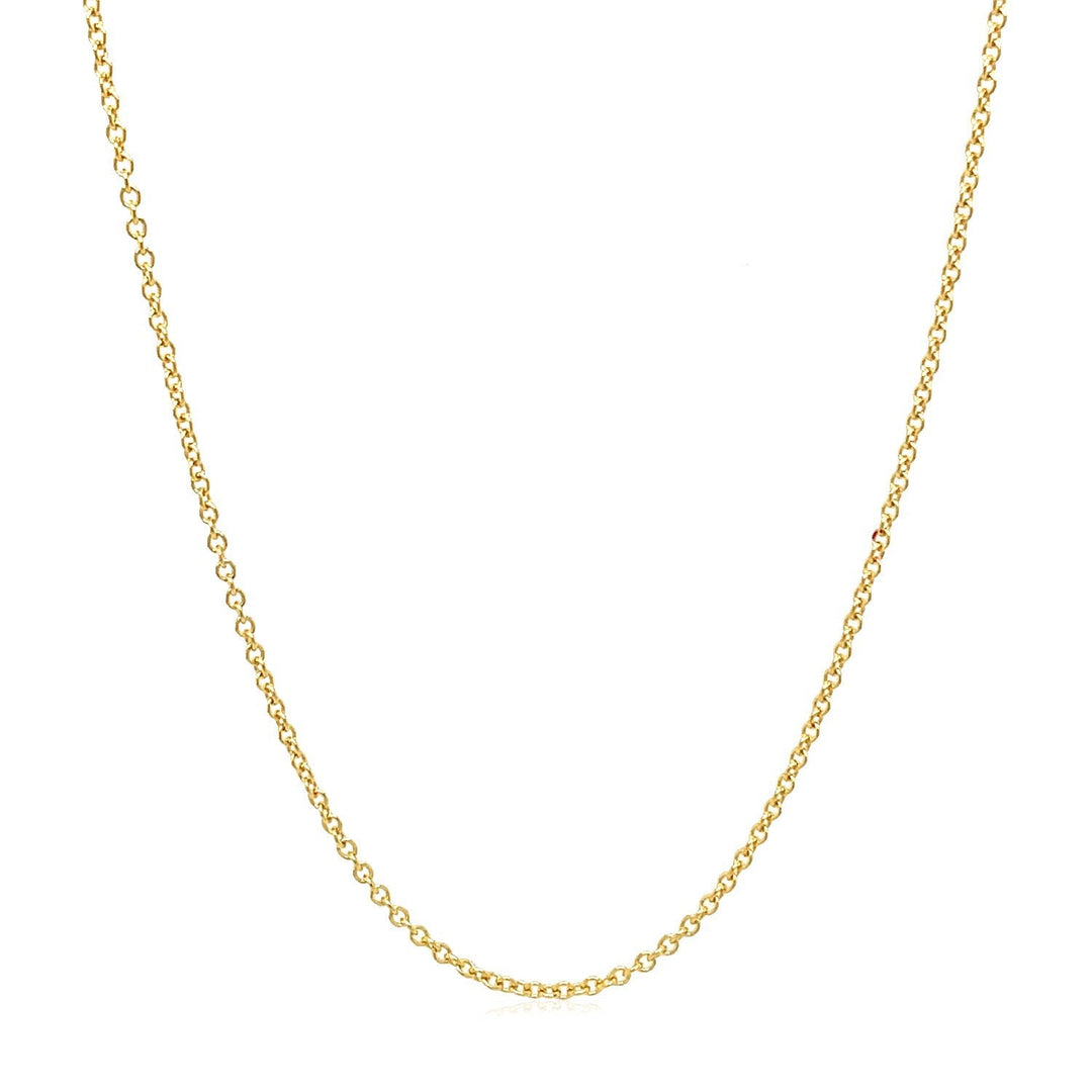 14k Yellow Gold Round Cable Link Chain 1.3mm