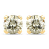 0.98 Carat Genuine LB Diamond 14K Yellow Gold Earrings
