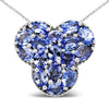 2.72 Carat Genuine Tanzanite .925 Sterling Silver Pendant