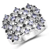 1.53 Carat Genuine Tanzanite .925 Sterling Silver Ring