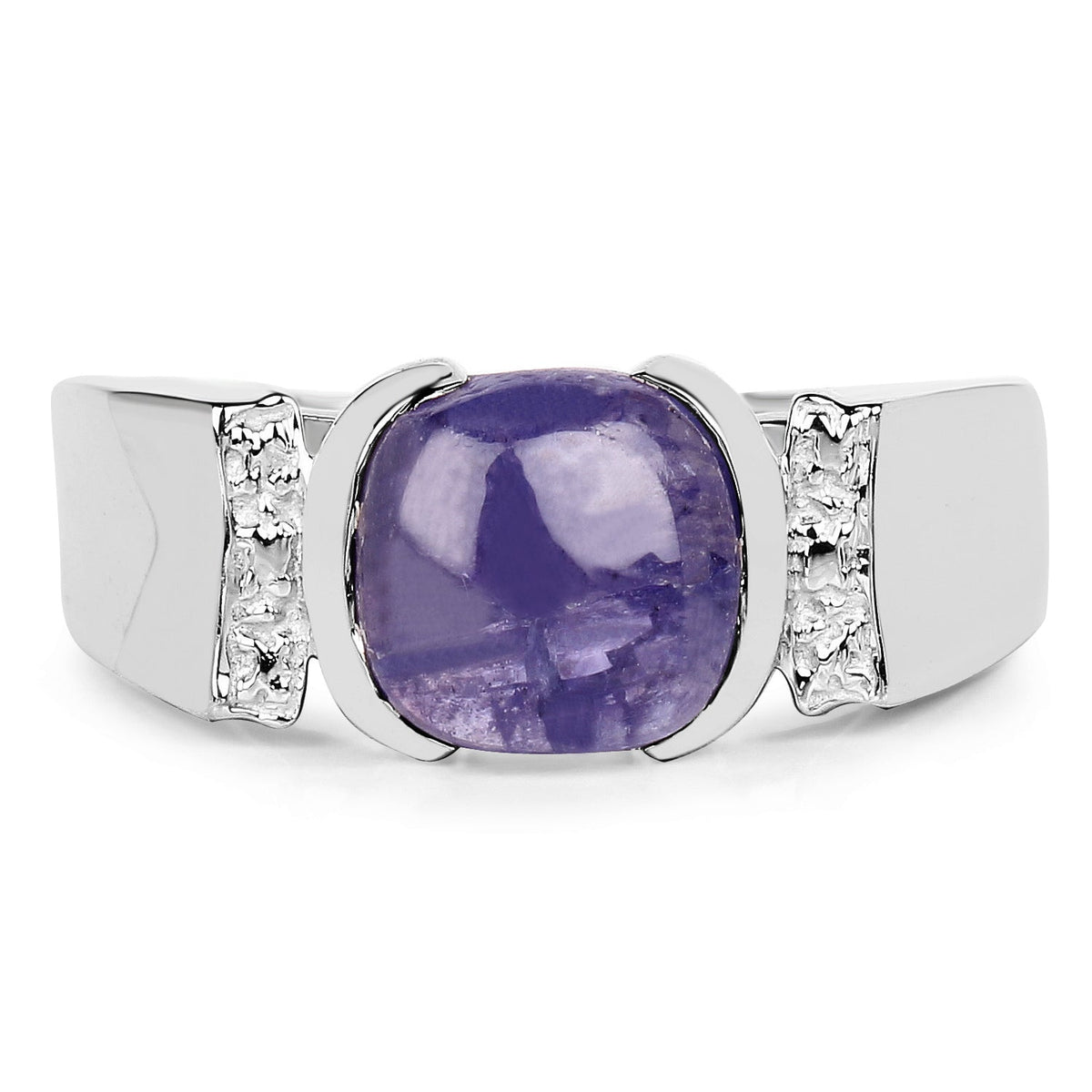 Anillo de Plata Fina .925 con Tanzanita Genuina de 2.80 Quilates