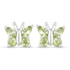 1.00 Carat Genuine Peridot .925 Sterling Silver Earrings
