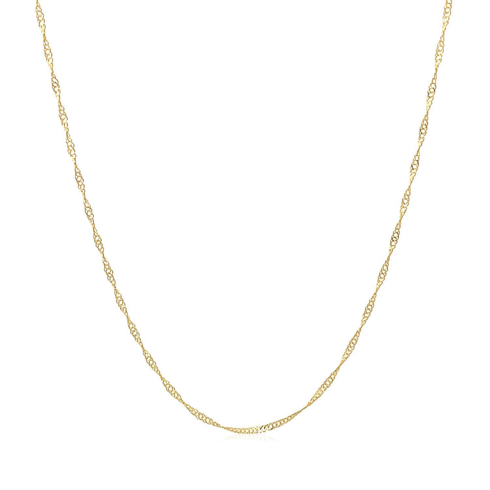 14k Yellow Gold Singapore Chain 0.6mm