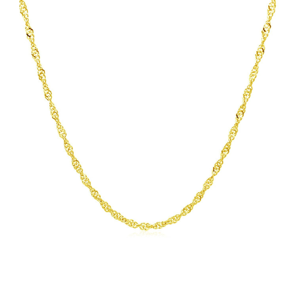 10k Yellow Gold Singapore Chain 1.5mm