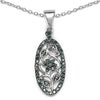 0.27 Carat Genuine Blue Diamond .925 Sterling Silver Pandent