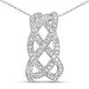 0.54 Carat Genuine White Diamond .925 Sterling Silver Pendant