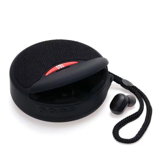 Outdoor Portable Headset Bluetooth Speaker Integrated Wireless 3D Stereo Subwoofer Music Speaker Support TF Card FM Radio