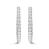 14K White Gold 5.00 Cttw Lab Grown Diamond Inside Out Hoop Earrings (F-G Color, VS1-VS2 Clarity)