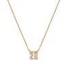 10K Yellow Gold 1/10 Cttw Round and Baguette Diamond Mosaic Composite Square 18