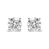 IGI Certified 14K White Gold 5.00 Cttw Round Brilliant-Cut Lab Grown Diamond Classic 4-Prong Stud Earrings with Screw Backs (F-G Color, SI1 Clarity)