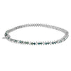 14K White Gold Round-Cut white and Blue Diamond Fashion Bracelet (3.70 cttw, H-I Color, SI1-SI2 Clarity)