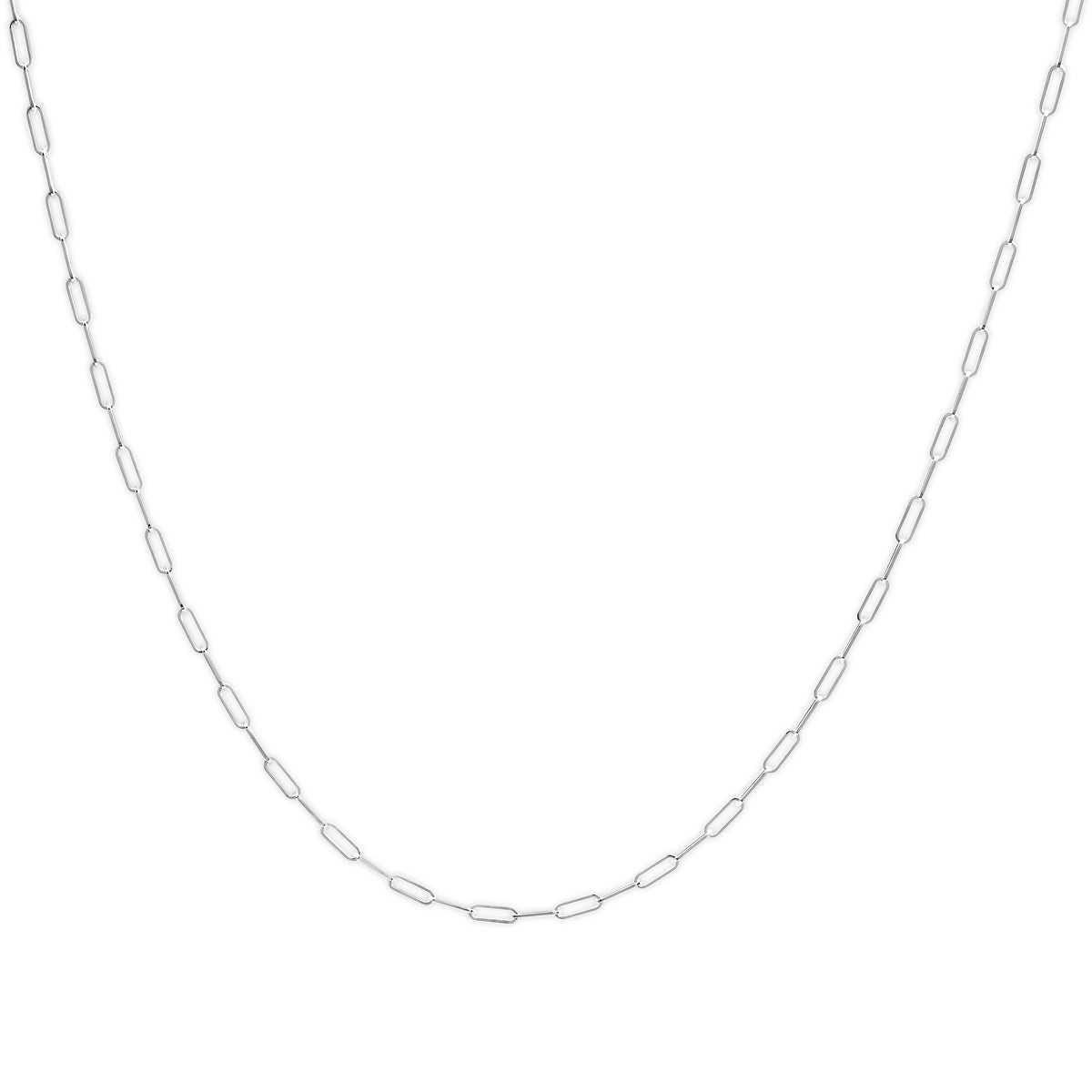 Cadena de Eslabones de Oro Amarillo Sólido de 14K de 2.5mm Unisex 18 Pulgadas